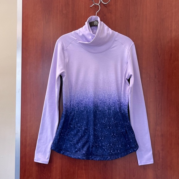 CALIA Pull Over Ombré Size Small Cross Over Mock Neck Sweater Long Sleeves Small - Picture 10 of 13